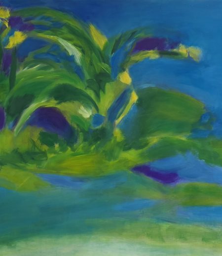 "The palm tree in the garden " - "A palmeira no jardim" - Oil on linen - 50x48 in. - 2026