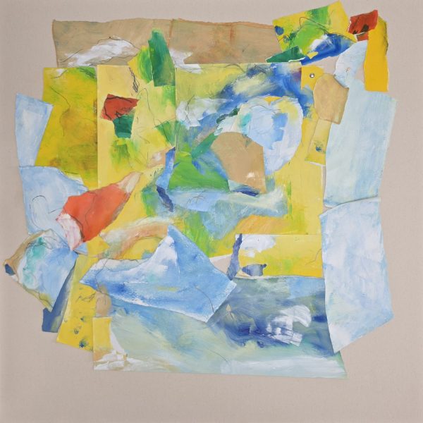De Kooning's Garden - Oil and graphite on paper collage with pin on raw cotton canvas stretched on basswood - 36x36x1.5 in. - 2026